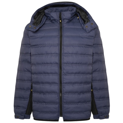 KAM Quilted Bubble Jacket Navy